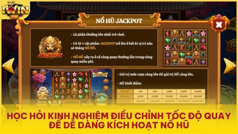Áp dụng kỹ thuật thay đổi tốc độ quay để tăng khả năng nổ Jackpot