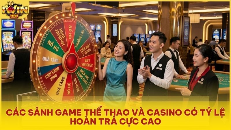 Các sảnh game đa dạng từ Thể thao đến Nổ hũ đều áp dụng hoàn trả