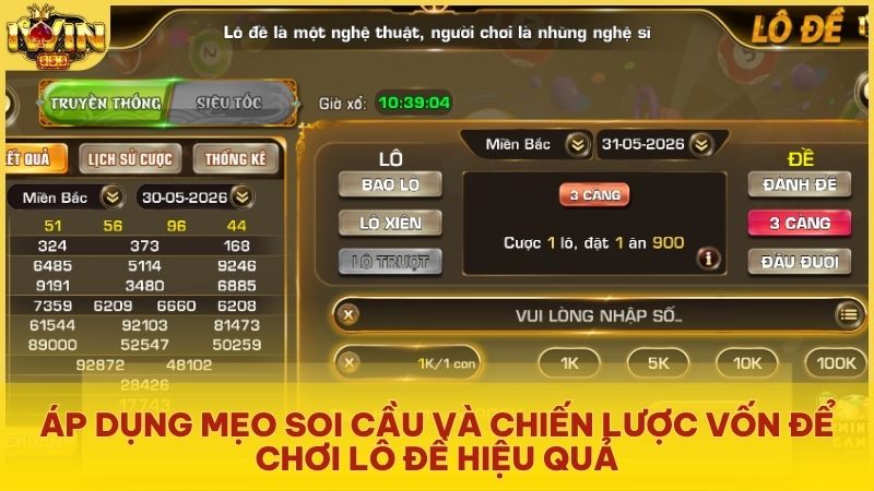 Áp dụng chiến thuật soi cầu và quản lý vốn hiệu quả khi chơi lô đề